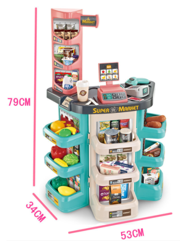 WOOPIE Sklep Supermarket i Wózek Koszyk Sklepowy Kasa Waga Skaner 47 akc