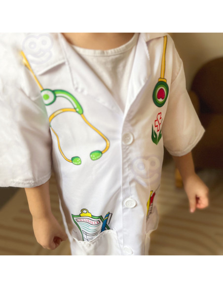 WOOPIE Ubranko Strój Lekarza Doktora dla Dzieci do ok. 120 cm