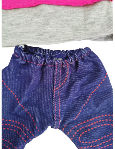 WOOPIE Modne Ubranko dla Lalki LOVE Okulary Buciki 43-46 cm