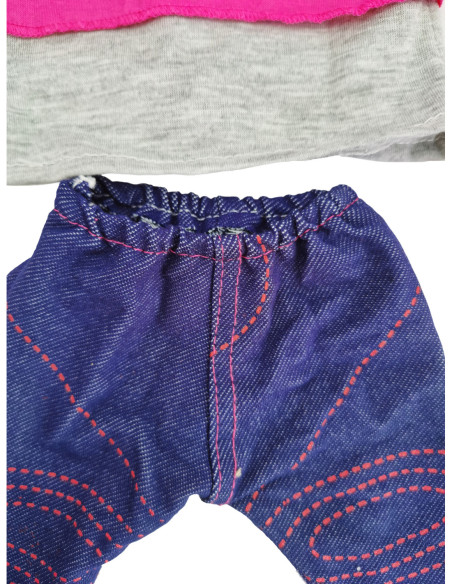 WOOPIE Modne Ubranko dla Lalki LOVE Okulary Buciki 43-46 cm