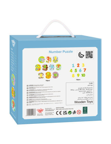 TOOKY TOY Edukacyjne Puzzle Układanka Nauka Liczenia