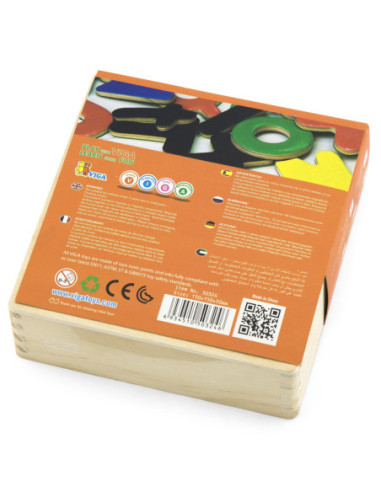 VIGA Drewniane Magnetyczne literki Magnes Uczymy się Pisać