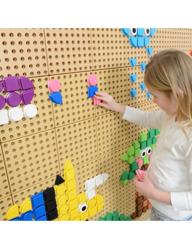 MASTERKIDZ Zestaw Kołeczki w kształcie figur geometrycznych 64szt do tablic STEM