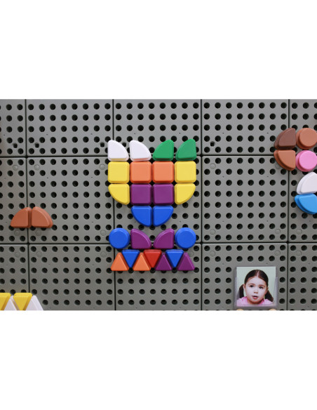 MASTERKIDZ Zestaw Kołeczki w kształcie figur geometrycznych 64szt do tablic STEM