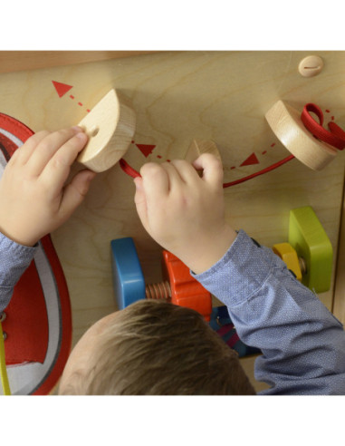 MASTERKIDZ Tablica Edukacyjna - Zręczność Manualna Sznurowanie