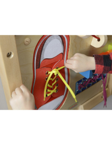 MASTERKIDZ Tablica Edukacyjna - Zręczność Manualna Sznurowanie