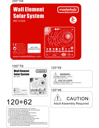 MASTERKIDZ Tablica Edukacyjna Układ Słoneczny