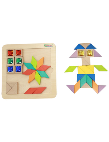 MASTERKIDZ Układanka Mozaika Nauka Kolorów i Kształtów Tangram