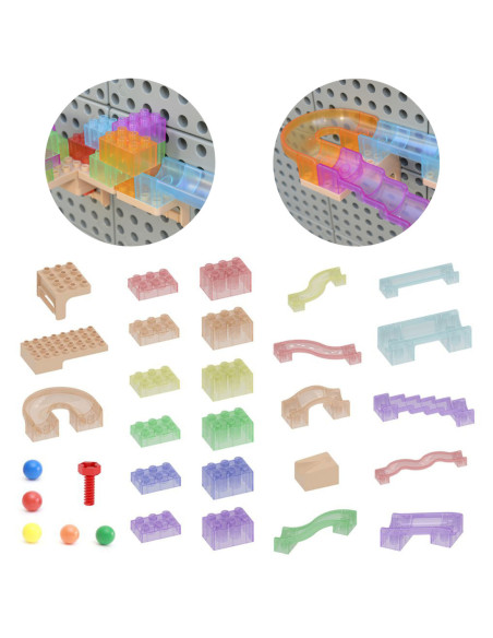 MASTERKIDZ Zestaw Konstrukcyjny Tor dla Piłek Tablica STEM 120elementów