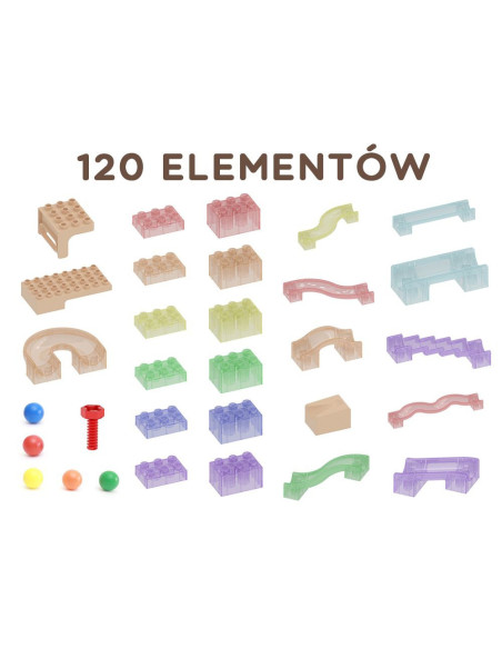 MASTERKIDZ Zestaw Konstrukcyjny Tor dla Piłek Tablica STEM 120elementów