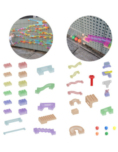 MASTERKIDZ Zestaw Konstrukcyjny Tor dla Piłek Tablica STEM 209elementów