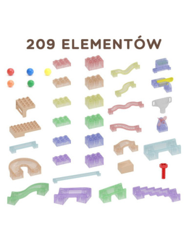 MASTERKIDZ Zestaw Konstrukcyjny Tor dla Piłek Tablica STEM 209elementów