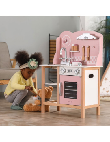 VIGA PolarB Kuchnia z Akcesoriami Silver - Pink