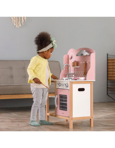 VIGA PolarB Kuchnia z Akcesoriami Silver - Pink