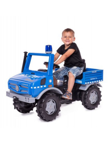 Rolly Toys Ciężarówka Samochód na pedały Unimog Merc-Benz Policja