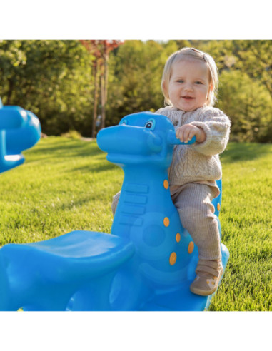 WOOPIE Bujak Wieloosobowy Dino Huśtawka Równoważna Niebieska
