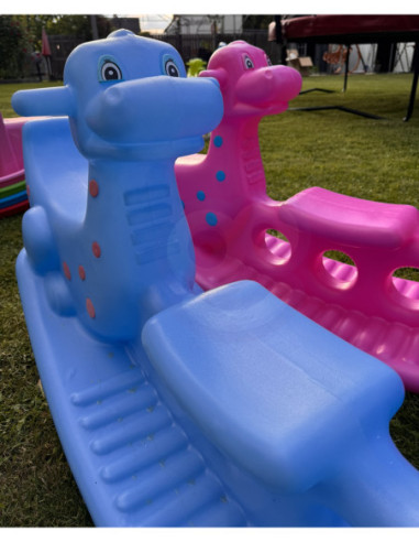 WOOPIE Bujak Wieloosobowy Dino Huśtawka Równoważna Niebieska