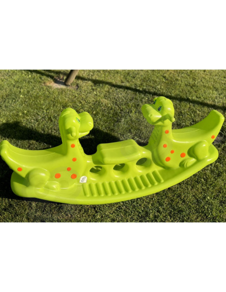 WOOPIE Bujak Wieloosobowy Dino Huśtawka Równoważna Zielona