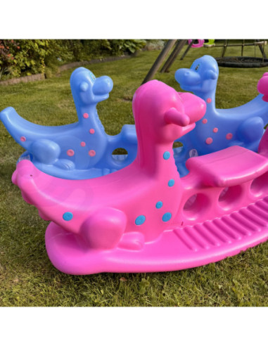 WOOPIE Bujak Wieloosobowy Dino Huśtawka Równoważna Różowa