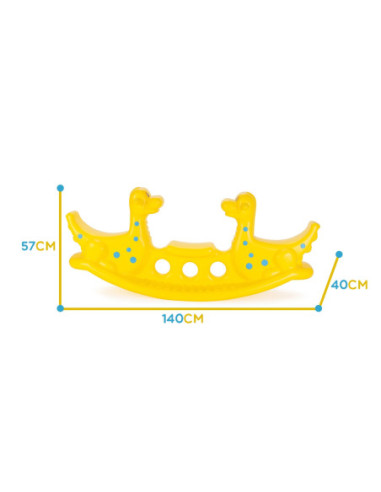 WOOPIE Bujak Wieloosobowy Dino Huśtawka Równoważna Żółta