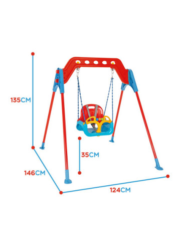 WOOPIE Huśtawka do Ogrodu Domu Pojedyńcza dla Dzieci