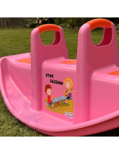 WOOPIE Bujak Wieloosobowy STAR Huśtawka Równoważna Różowa