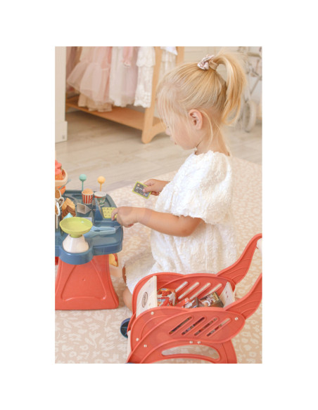 WOOPIE Sklep Supermarket Wózek na Zakupy Lody Słodycze + 40 Akc.