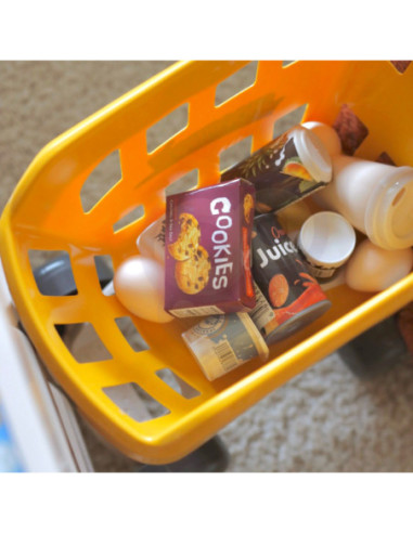 WOOPIE Supermarket z Wózkiem Waga Kasa Skaner + 48 Akcesoriów