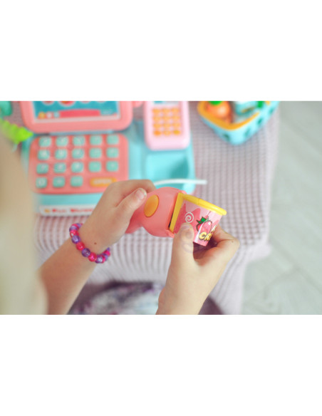 WOOPIE Kasa Sklepowa Dla Dzieci Skaner Waga Mikrofon + 24 Akc.