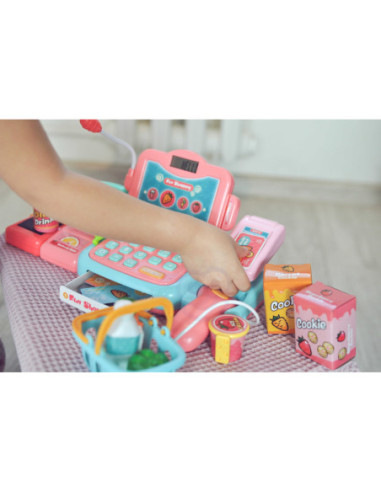 WOOPIE Kasa Sklepowa Dla Dzieci Skaner Waga Mikrofon + 24 Akc.