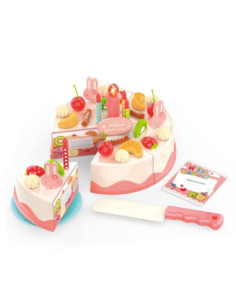 WOOPIE Tort Urodzinowy ze Świecącą Świeczką Owoce 40 el.