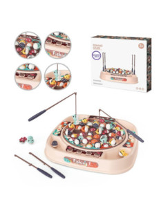 WOOPIE Fishing Game Set of 4 Fishing Rods 50 pcs.