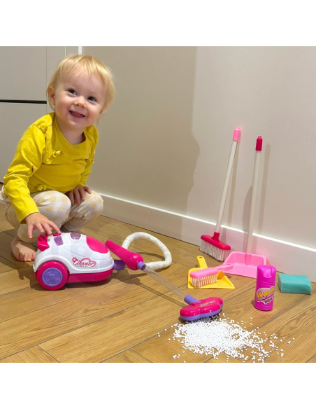 WOOPIE Zestaw Sprzątający Odkurzacz Funkcja Ssania + 6 Akc.