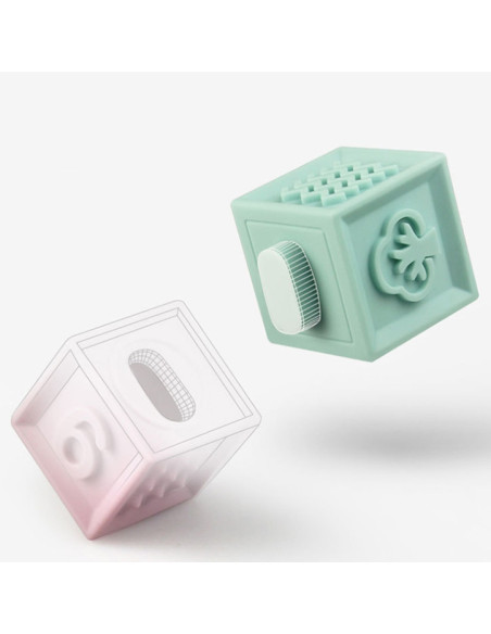 WOOPIE Klocki Sensoryczne Układanka Do Ściskania Dźwięk 12 el.