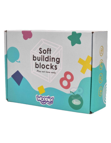WOOPIE Klocki Sensoryczne Układanka Do Ściskania Dźwięk 12 el.