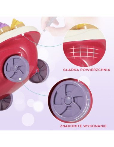 WOOPIE Sklep Wózek Stoisko z Lodami Słodyczami Dźwięk Światło + 36 Akc