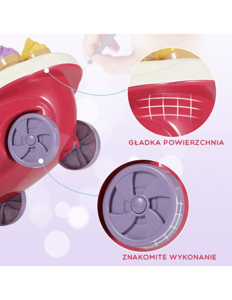 WOOPIE Sklep Wózek Stoisko z Lodami Słodyczami Dźwięk Światło + 36 Akc