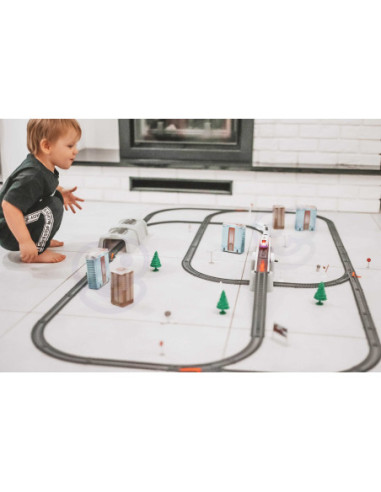 WOOPIE Kolejka Elektryczna Ogromny 914 cm Tor Most Tunel 86 el.