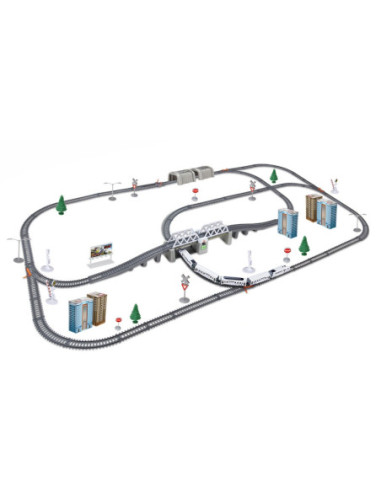 WOOPIE Kolejka Elektryczna Ogromny 914 cm Tor Most Tunel 86 el.
