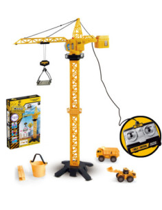 WOOPIE Remote Controlled Crane 103cm R/C Truck Excavator + 4 Accs.