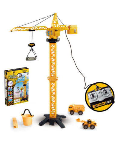 WOOPIE Dźwig Żuraw Zdaline Sterowany R/C Ciężarówka Koparka  + 4 Akc.