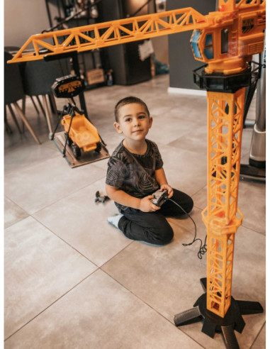 WOOPIE Dźwig Żuraw Zdaline Sterowany R/C Ciężarówka Koparka  + 4 Akc.