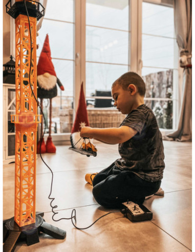 WOOPIE Dźwig Żuraw Zdaline Sterowany R/C Ciężarówka Koparka  + 4 Akc.