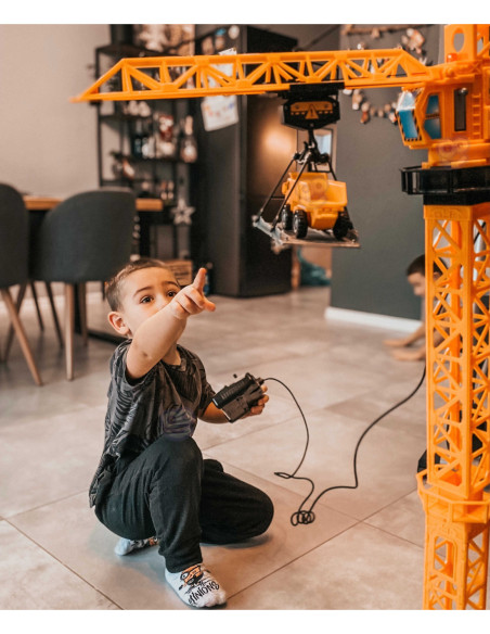 WOOPIE Dźwig Żuraw Zdaline Sterowany R/C Ciężarówka Koparka  + 4 Akc.