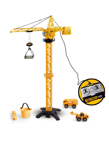 WOOPIE Dźwig Żuraw Zdaline Sterowany R/C Ciężarówka Koparka  + 4 Akc.