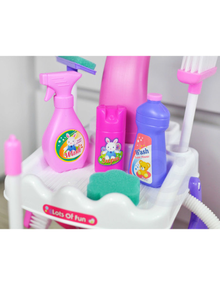 WOOPIE Zestaw do Sprzątania Wózek Odkurzacz Funkcja Ssania + 11 Akc.