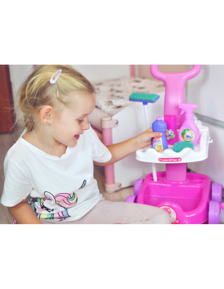 WOOPIE Zestaw do Sprzątania Wózek Odkurzacz Funkcja Ssania + 11 Akc.