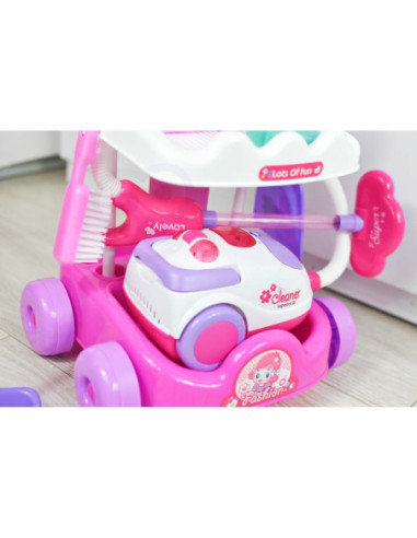 WOOPIE Zestaw do Sprzątania Wózek Odkurzacz Funkcja Ssania + 11 Akc.