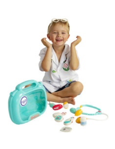 WOOPIE Zestaw Lekarski Mały Lekarza Doktor w Walizce Światło Dźwięk + Akc. 2