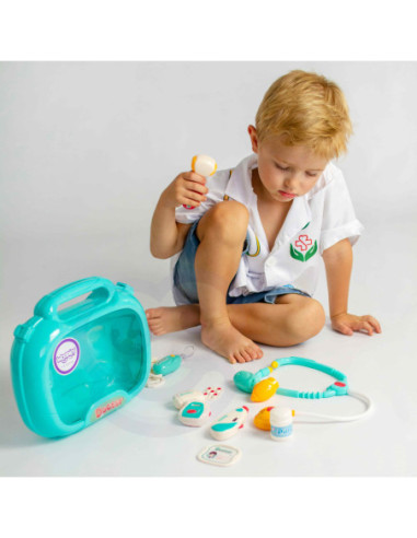 WOOPIE Zestaw Lekarski Mały Lekarza Doktor w Walizce Światło Dźwięk + Akc.